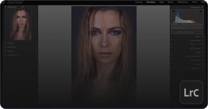 In Adobe LightRoom Classic® interface